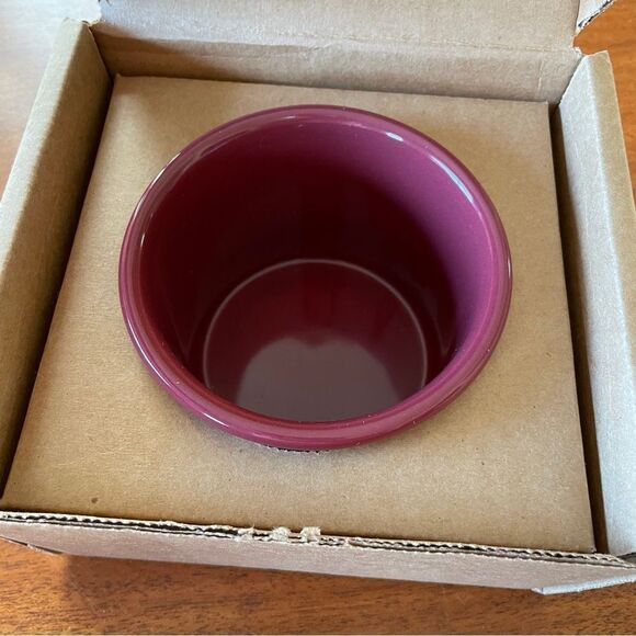 NIB Longaberger Woven Traditions Paprika One Pint Salt Crock With Lid / Coaster - Picture 6 of 13